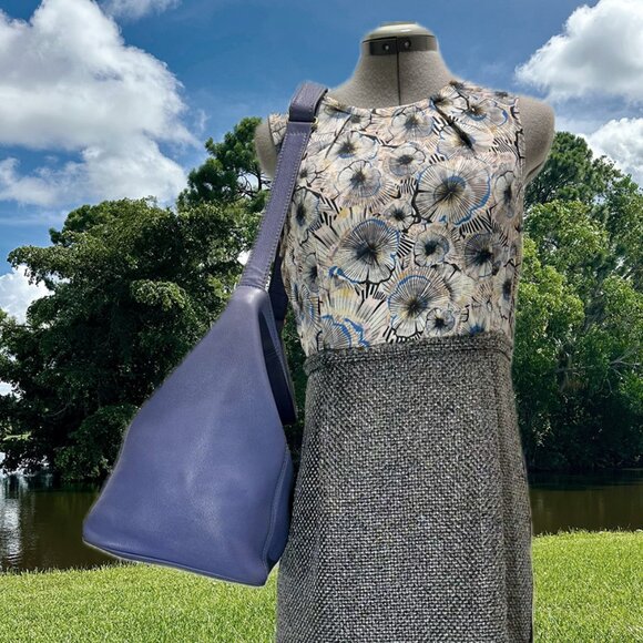 COACH Vintage 97 Sonoma Bucket Bag Periwinkle XL Slouchy Full Grain Leather 4927 - Picture 2 of 16